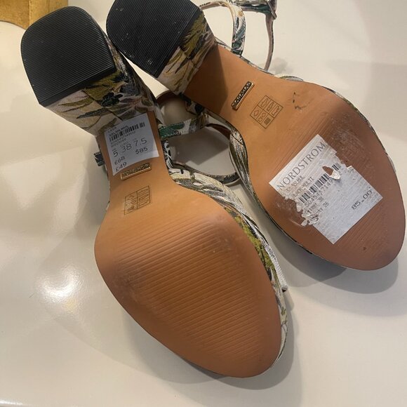 Topshop Floral Lava Ankle Strap Wedge 7.5 - Picture 6 of 6